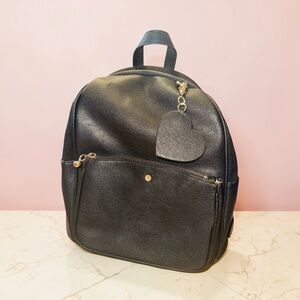 Lauren Conrad Kate faux Leather Backpack with Heart Charm
